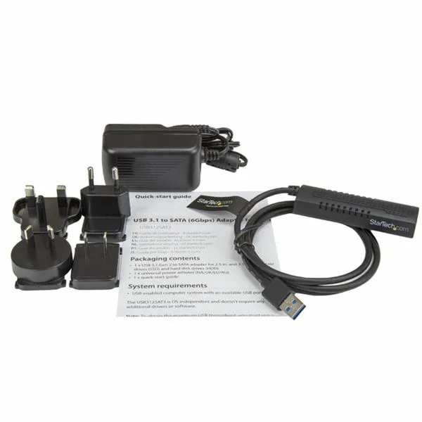 Adapterikomplekt Startech USB312SAT3           Must