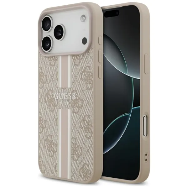 Guess 4G Printed Stripes MagSafe - Case iPhone 17 Pro Max (pink)
