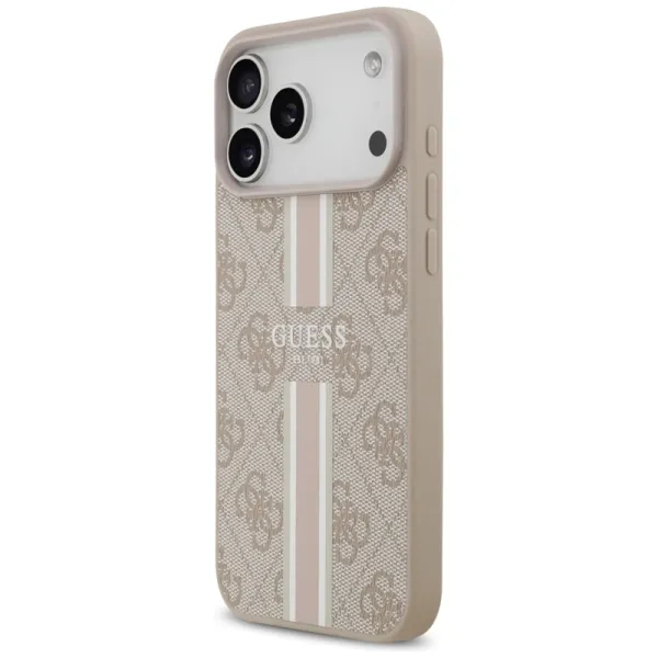 Guess 4G Printed Stripes MagSafe - Case iPhone 17 Pro Max (pink)