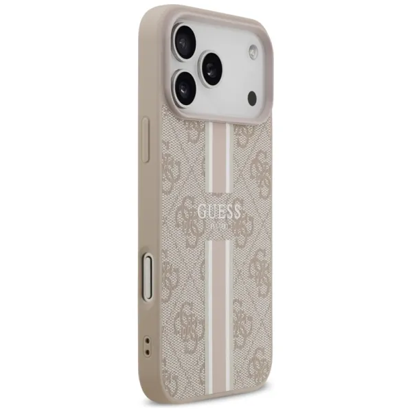 Guess 4G Printed Stripes MagSafe - Case iPhone 17 Pro Max (pink)