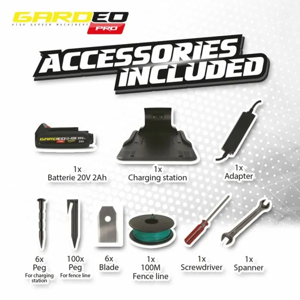 Vejos pjovimo robotas Gardeo GRO20V20WIFI 1000 M² 800 m²