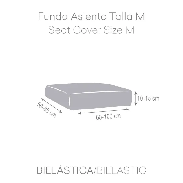 Sofa Cover Eysa JAZ White 85 x 15 x 100 cm