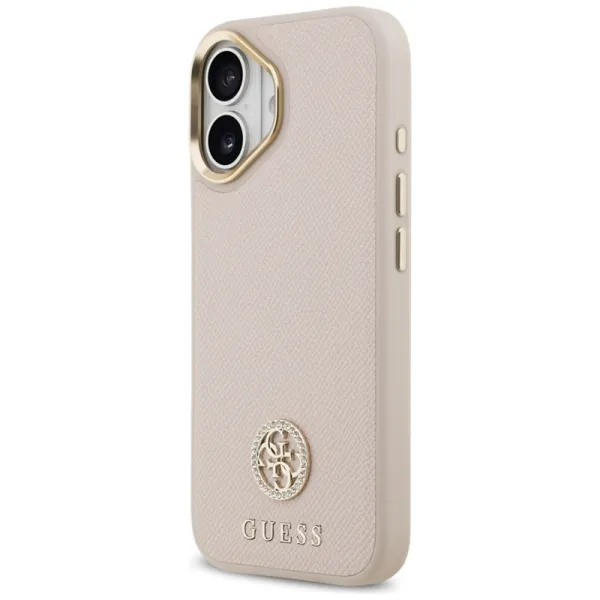 Guess Grained Strass Logo MagSafe - Case iPhone 17 (pink)