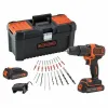 Elektrinis atsuktuvas Black & Decker BDCHD18C2TA-QW 18V