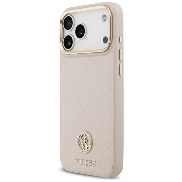 Guess Grained Strass Logo MagSafe - Case iPhone 17 Pro Max (pink)