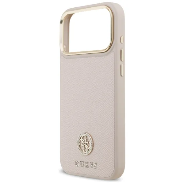 Guess Grained Strass Logo MagSafe - Case iPhone 17 Pro Max (pink)