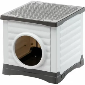 Mājdzīvnieku gulta Ferplast PETVILLA 50 Sveķi Termoplastisks 38,5 x 43 x 38,5 cm Balts Pelēks