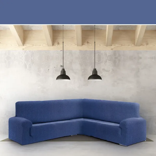 Sofa Cover Eysa JAZ Blue 110 x 120 x 600 cm