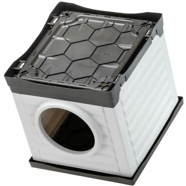 Mājdzīvnieku gulta Ferplast PETVILLA 50 Sveķi Termoplastisks 38,5 x 43 x 38,5 cm Balts Pelēks