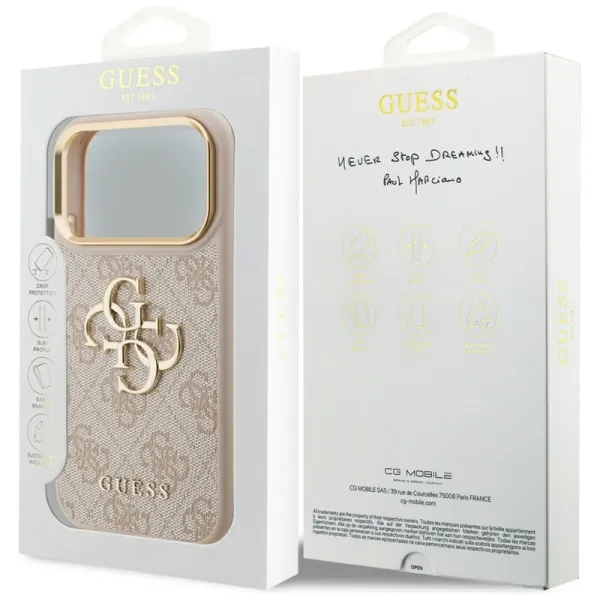 Guess 4G Big 4G Classic Logo - Case iPhone 17 Pro (Pink / Gold)