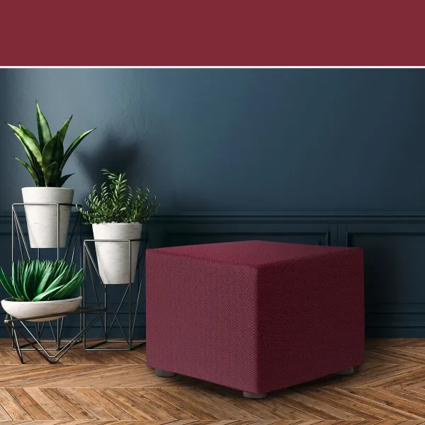 Pouffe cover Eysa JAZ Burgundy 65 x 65 x 65 cm