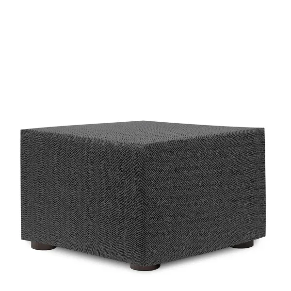 Pouffe cover Eysa JAZ Dark grey 100 x 65 x 100 cm