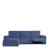 Right short arm chaise longue cover Eysa JAZ Blue 120 x 120 x 360 cm