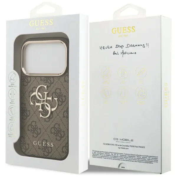 Guess 4G Big 4G Classic Logo - Case iPhone 17 Pro (Brown / Gold)