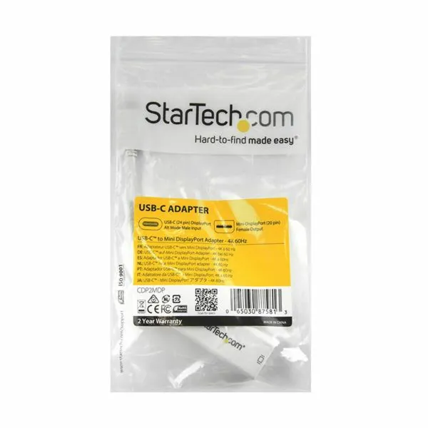 USB C uz Mini DisplayPort Adapteris Startech CDP2MDP              Balts 4K Ultra HD