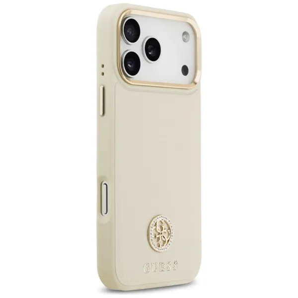 Guess Grained Strass Logo MagSafe - Case iPhone 17 Pro Max (beige)