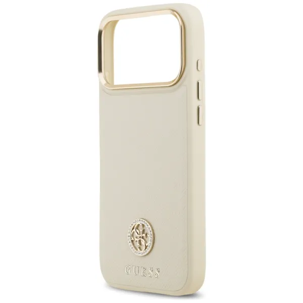 Guess Grained Strass Logo MagSafe - Case iPhone 17 Pro Max (beige)