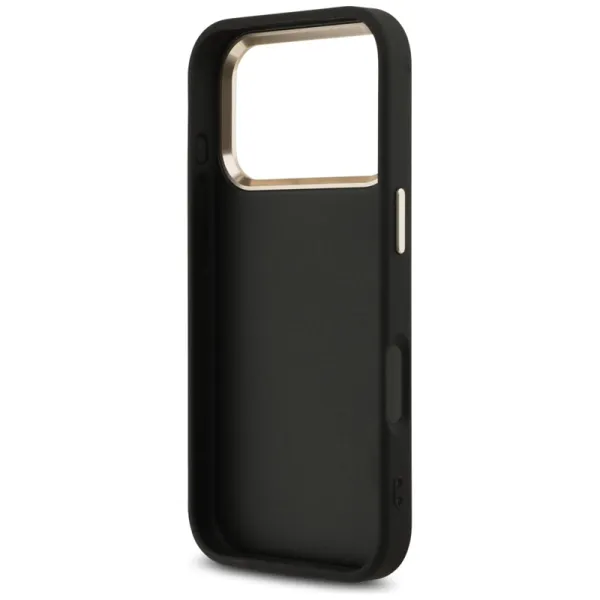 Guess Fixed Glitter Big 4G Metal Frame - Case iPhone 17 Pro (black)