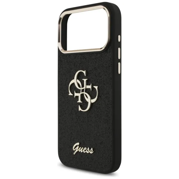 Guess Fixed Glitter Big 4G Metal Frame - Case iPhone 17 Pro Max (black)