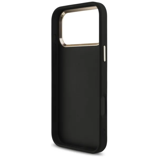 Guess Fixed Glitter Big 4G Metal Frame - Case iPhone 17 Pro Max (black)