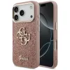 Guess Fixed Glitter Big 4G Metal Frame - Case iPhone 17 Pro (pink)