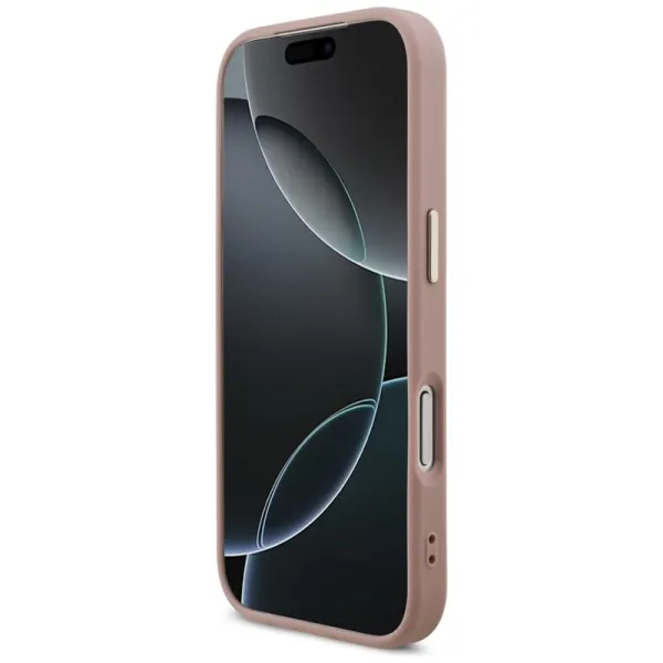 Guess Fixed Glitter Big 4G Metal Frame - Case iPhone 17 Pro (pink)