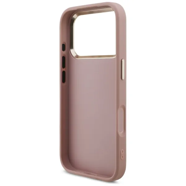 Guess Fixed Glitter Big 4G Metal Frame - Case iPhone 17 Pro (pink)