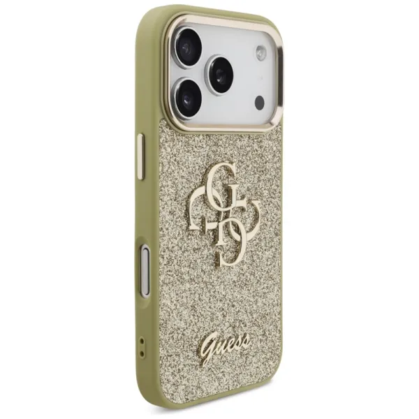 Guess Fixed Glitter Big 4G Metal Frame - Case iPhone 17 Pro (gold)