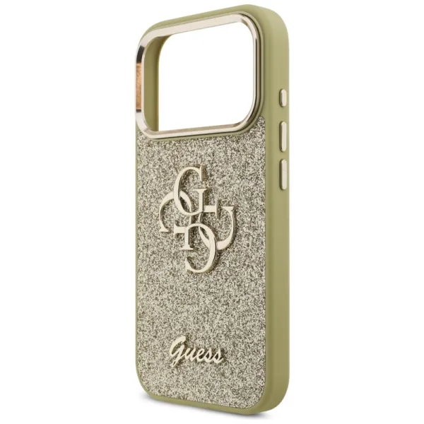 Guess Fixed Glitter Big 4G Metal Frame - Case iPhone 17 Pro (gold)