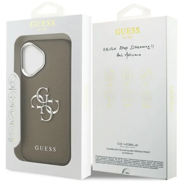Guess Grained Big 4G Classic Logo - Case iPhone 17 (brown)
