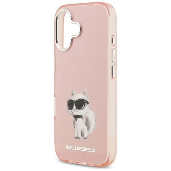 Karl Lagerfeld IML Aquarelle Choupette & Logo MagSafe - Case for iPhone 17 (pink)