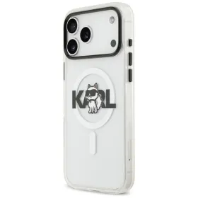 Karl Lagerfeld IML Choupette Sketch Logo MagSafe - Case for iPhone 17 Pro (transparent)