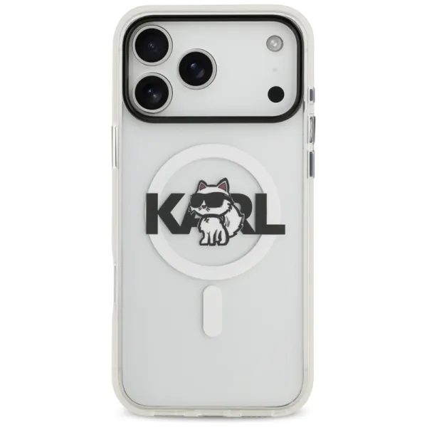 Karl Lagerfeld IML Choupette Sketch Logo MagSafe - Case for iPhone 17 Pro (transparent)