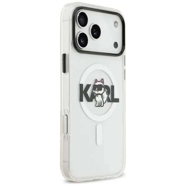 Karl Lagerfeld IML Choupette Sketch Logo MagSafe - Case for iPhone 17 Pro (transparent)