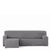 Right short arm chaise longue cover Eysa TROYA Grey 170 x 110 x 310 cm