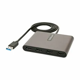 USB 3.0 uz HDMI Adapteris Startech USB32HD4 Melns Pelēks 1 m