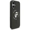 Karl Lagerfeld Silicone Karl & Choupette Ring MagSafe - Case iPhone 17 (black)