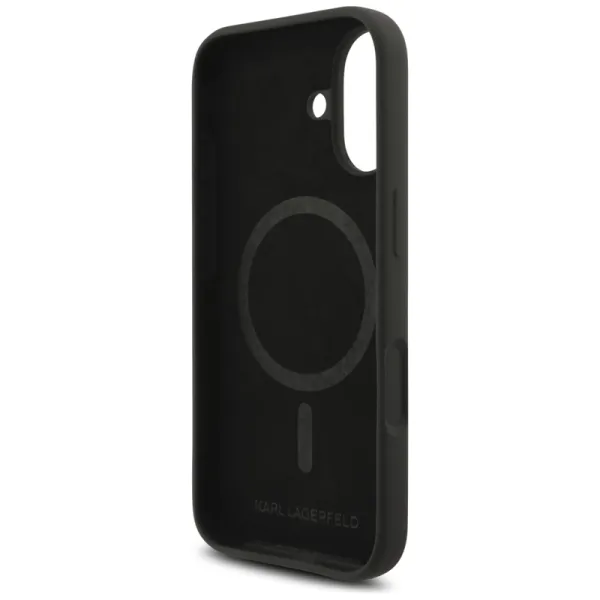 Karl Lagerfeld Silicone Karl & Choupette Ring MagSafe - Case iPhone 17 (black)