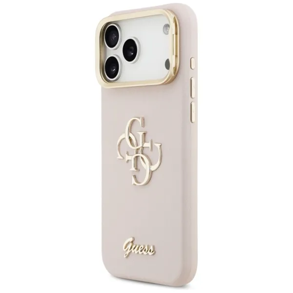 Guess Grained Big 4G & Stand Camera - Case iPhone 17 Pro Max (pink)