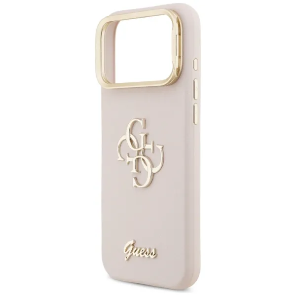 Guess Grained Big 4G & Stand Camera - Case iPhone 17 Pro Max (pink)