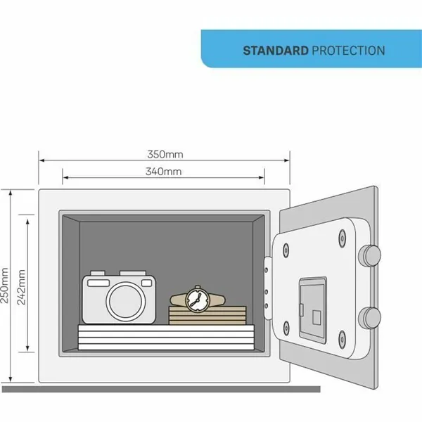 Safe Box with Electronic Lock Yale Black 16,3 L 25 x 35 x 25 cm Stainless steel