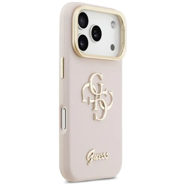 Guess Grained Big 4G & Stand Camera - Case iPhone 17 Pro (pink)