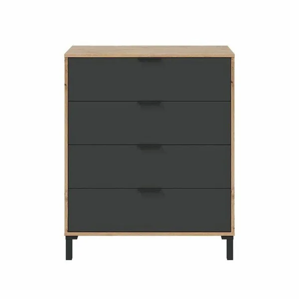 Kumode Brūns Melns 77,5 x 40 x 93,5 cm