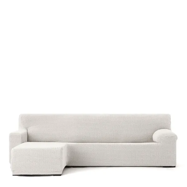 Right short arm chaise longue cover Eysa JAZ White 120 x 120 x 360 cm