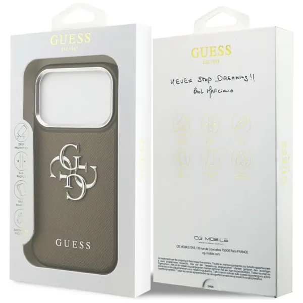 Guess Grained Big 4G Classic Logo - Case iPhone 17 Pro (brown)