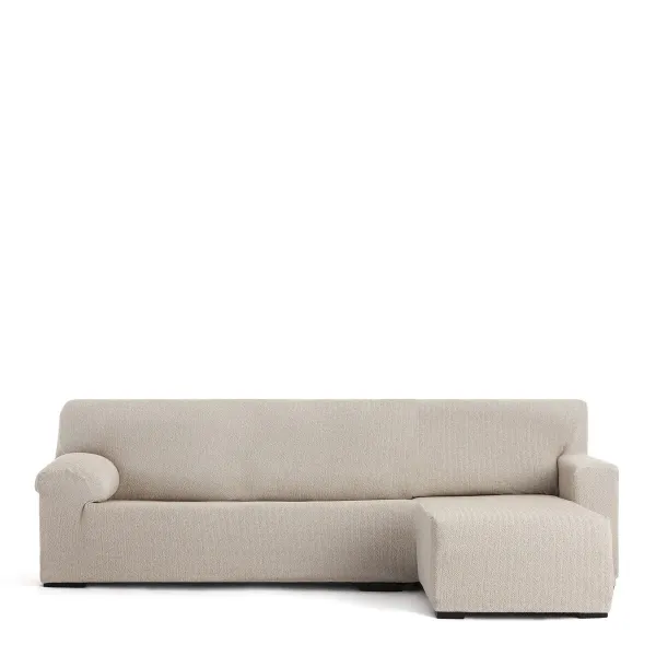 Right short arm chaise longue cover Eysa JAZ Beige 120 x 120 x 360 cm