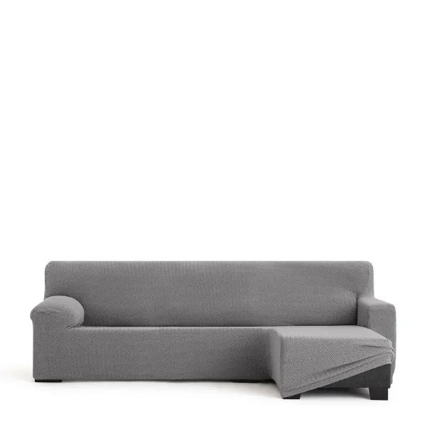 Right short arm chaise longue cover Eysa JAZ Grey 120 x 120 x 360 cm