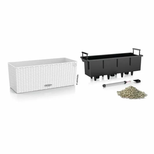 Plant pot Lechuza White Black polypropylene