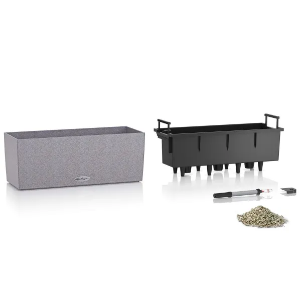 Sėjamoji su automatiniu drėkinimu Lechuza Pilka 50 x 19 x 19 cm polipropileno Stačiakampis
