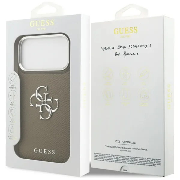 Guess Grained Big 4G Classic Logo - Case iPhone 17 Pro Max (brown)
